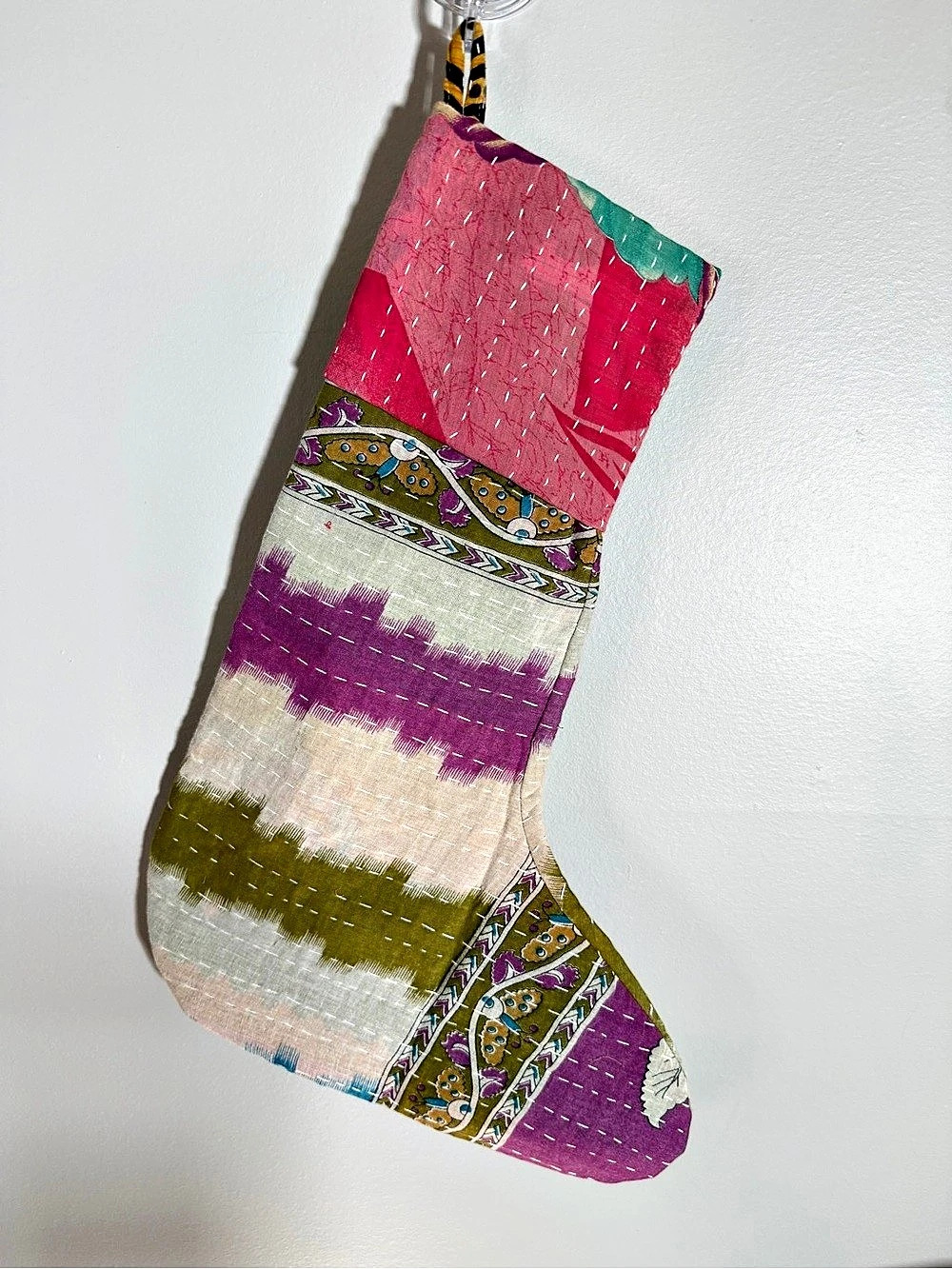 Vintage Kantha Stocking-Made in India